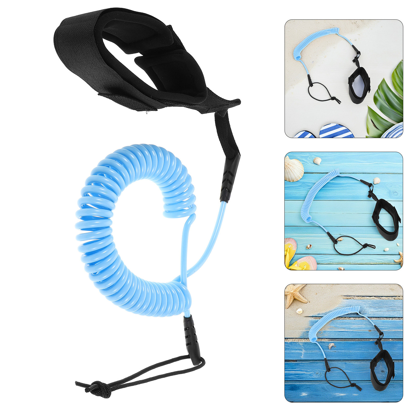 Surfboard Leash Ankle - ウォータースポーツ レッグロープ コイル状パドルボード リーシュ サーフボード アンクルストラップ