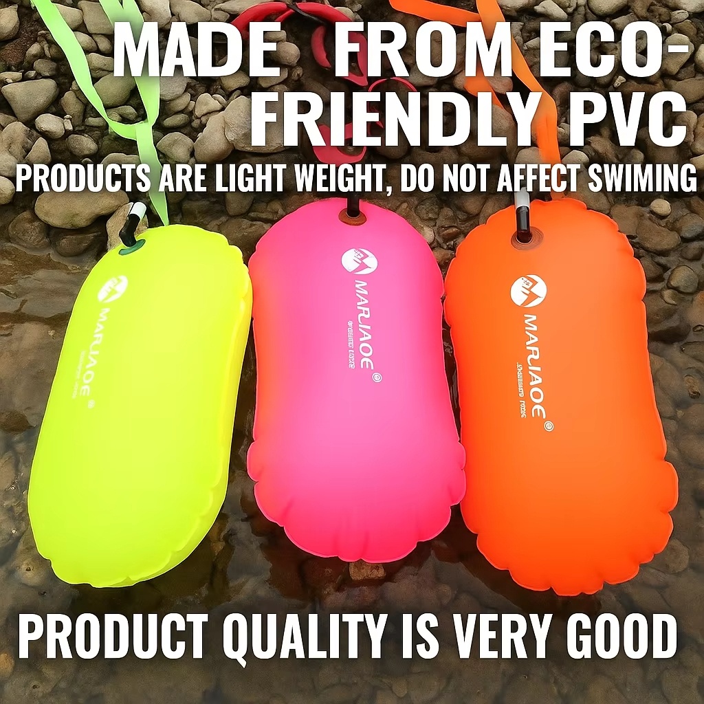 Swim Buoy Open Water - スイミングプール用インフレータブルスイムブイ、トーイングフロート、PVCドリフトバッグ、オープンウォーターライフセービングブイ、空気注入式ドライバッグ、プール安全アクセサリー
