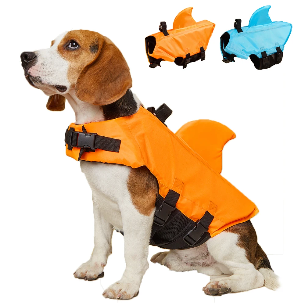 Life Jacket Buoyancy - 2026年 シャークフィン型犬用ライフジャケット 強化浮力 小型犬用 水泳服 安全ベスト