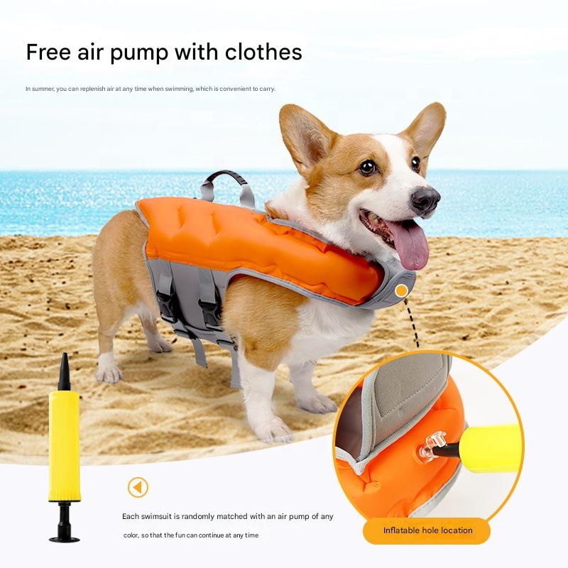 ペット用ライフジャケット夏用インフレータブル水着は強力な浮力 - Life Jacket Buoyancy のレビューと価格