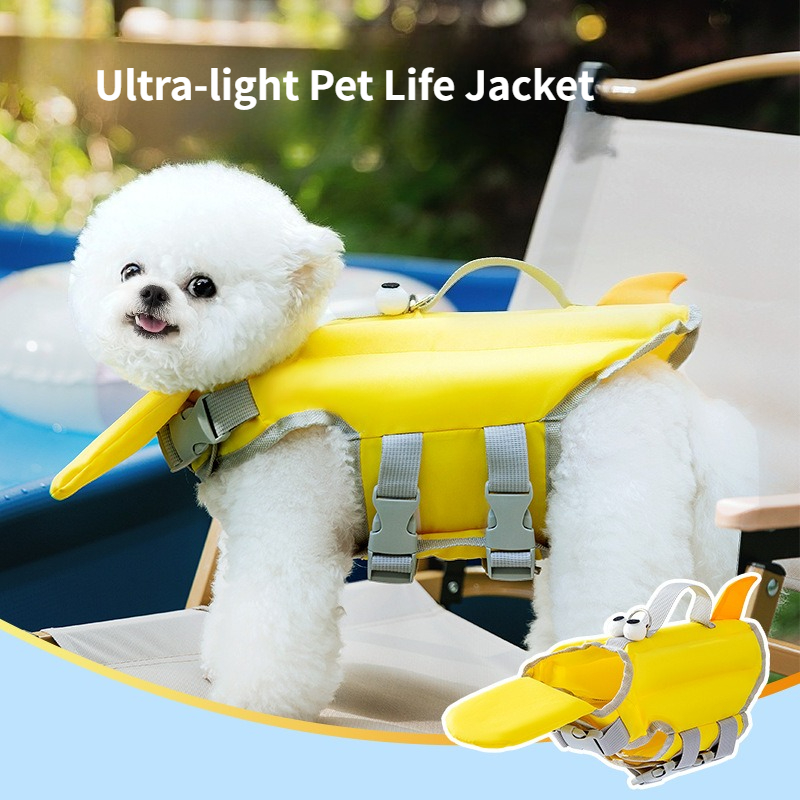 高浮力犬用ライフベストジャケット夏用調節可能な防水ペット水泳 - Life Jacket Buoyancy のレビューと価格