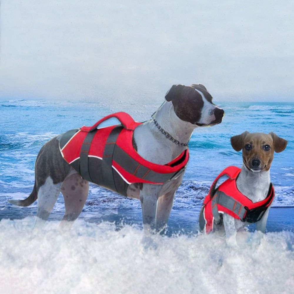 反射犬用ライフジャケット通気性調節可能な犬用水着オックスフォ - Life Jacket Buoyancy のレビューと価格
