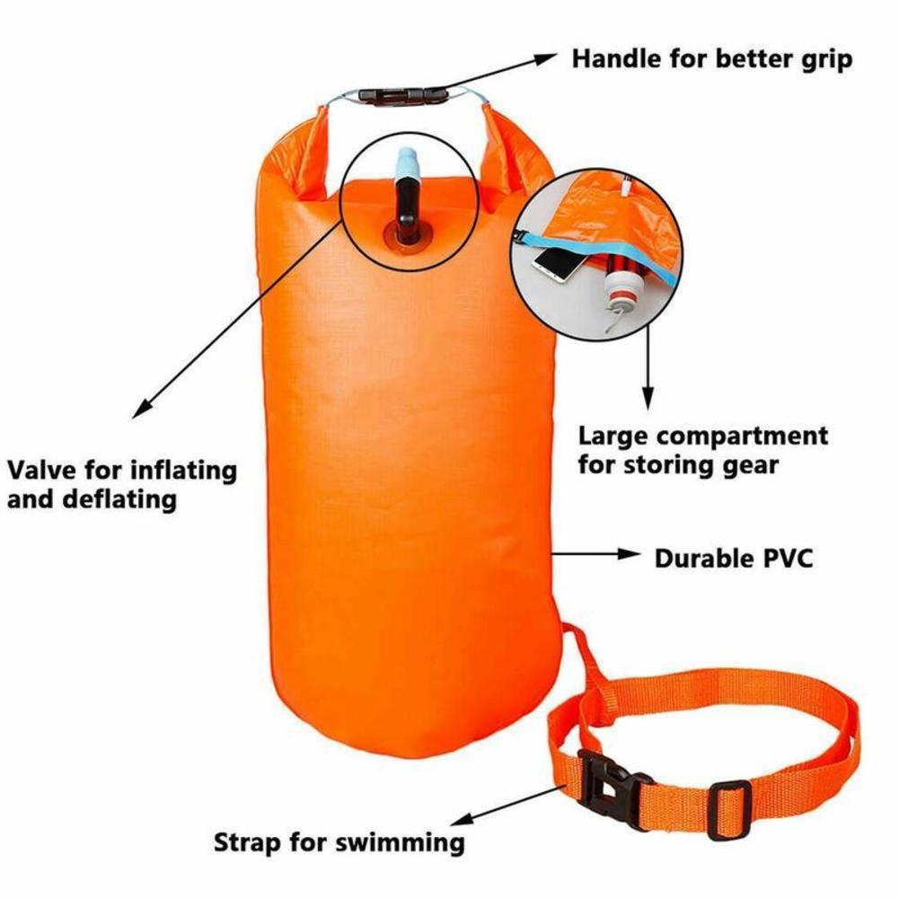 水泳用ブイ、牽引フロート、オープンウォーターセーフティドライ - Swim Buoy Open Water のレビューと価格