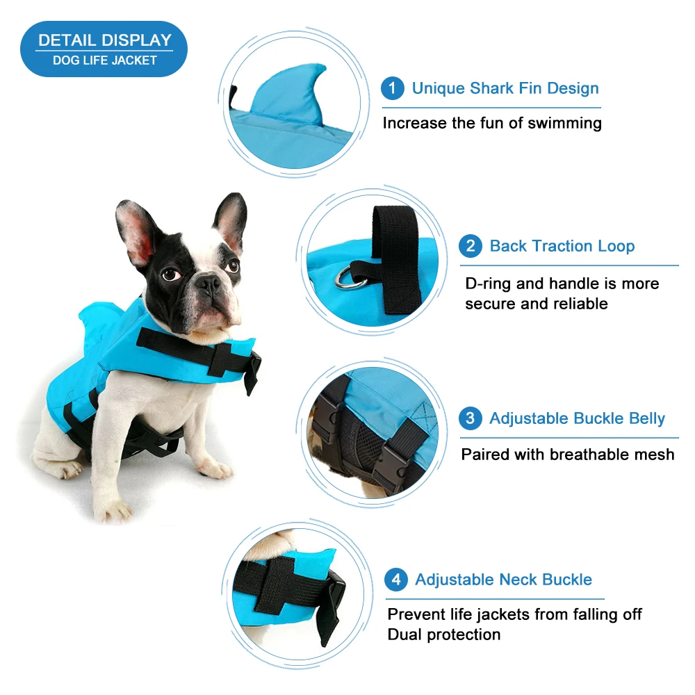2026年 シャークフィン型犬用ライフジャケット 強化浮力  - Life Jacket Buoyancy のレビューと価格