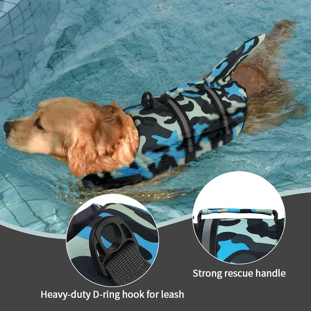 大きな猫と犬のための犬のライフジャケット、水泳ボートのための - Life Jacket Buoyancy のレビューと価格