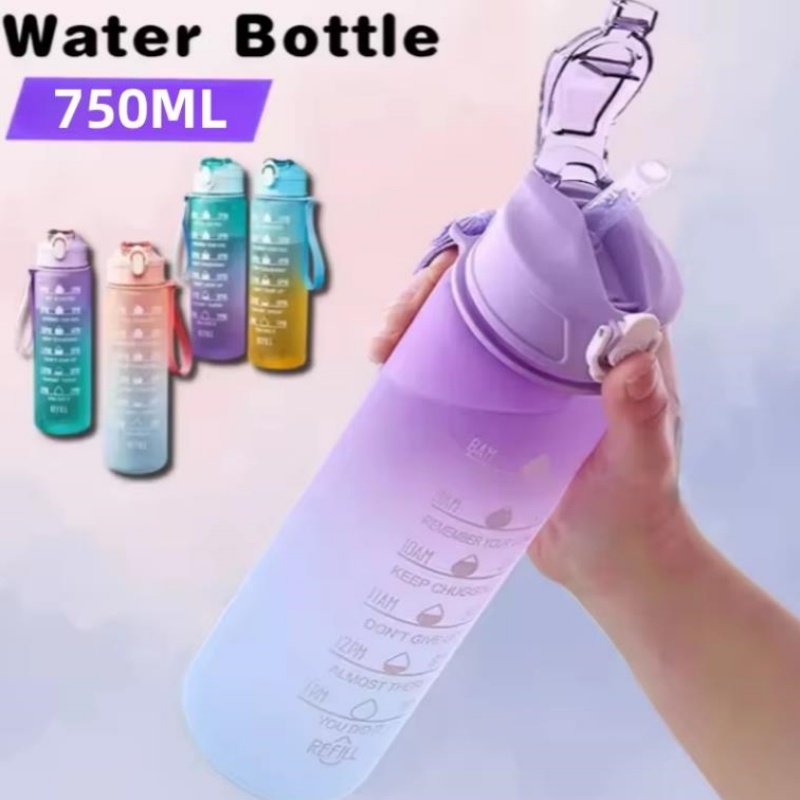 750ML スポーツウォーターボトル タイムマーカー付き 漏 - Aquatic Gym のレビューと価格