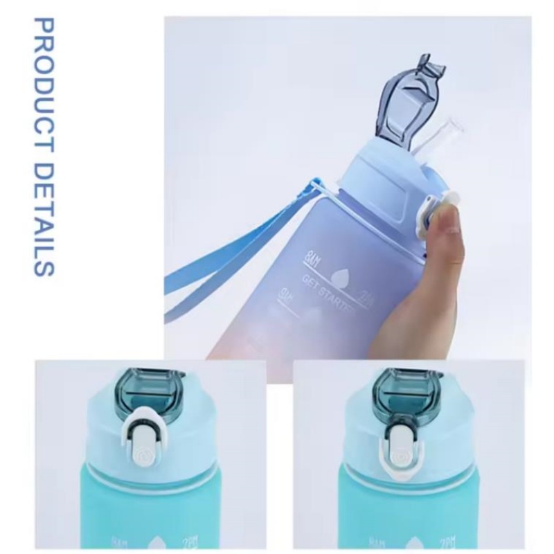 750ML スポーツウォーターボトル タイムマーカー付き 漏 - Aquatic Gym のレビューと価格