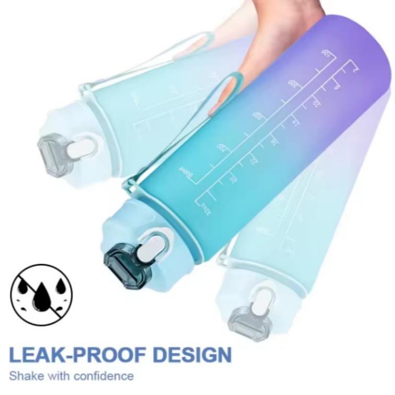 750ML スポーツウォーターボトル タイムマーカー付き 漏 - Aquatic Gym のレビューと価格